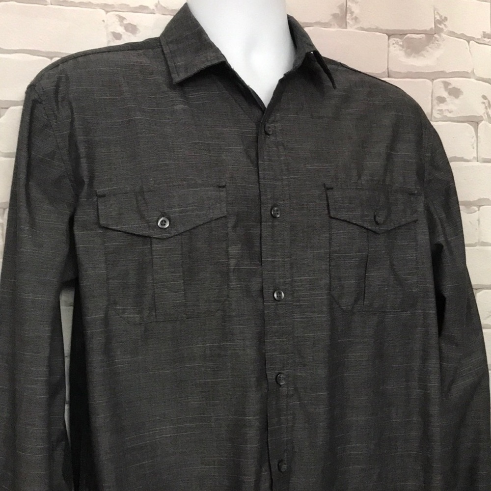 Men’s Bruno NY charcoal gray shirt